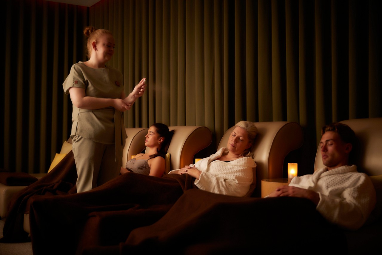 staff member running a sleep session